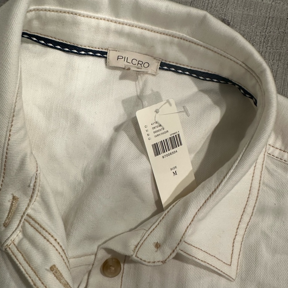Pilcro Cream Button-Up Shirt
